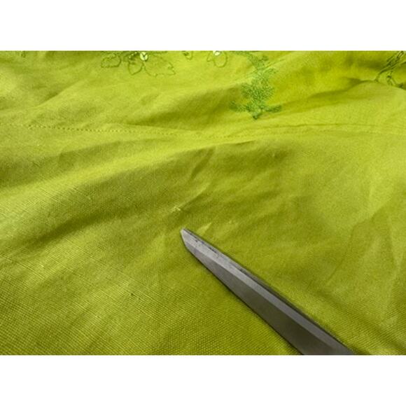 "Sarah Spencer" Linen Embroidered Sequin Skirt Asymmetrical 18W Fairy Whimsical - Picture 9 of 11